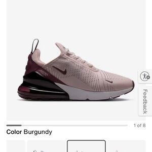 Nike Women's Sneakers in Burgundy and Pink